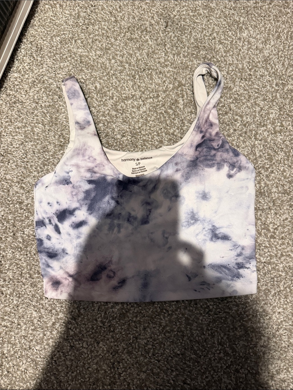 Harmony & Balance Purple Tie-Dye Crop Tank
